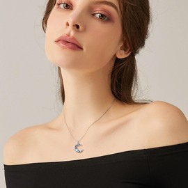 HUKKUN Mushroom Necklace Sterling Silver Mushroom Pendant Necklace Mushroom Jewelry Gifts for Women Girls