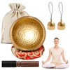 Tibetan Singing Bowl Set, Brass Meditation Singing Bowl, 8.6 cm