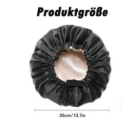 ZXJLWR Silk Bonnet for Sleeping, 1 Piece Silk Bonnet with 2 Pieces Hair Rope, Fashion Satin Hair Cap, Adjustable Sleeping Cap for Women with Long, Straight and Curly Hair (Black), black