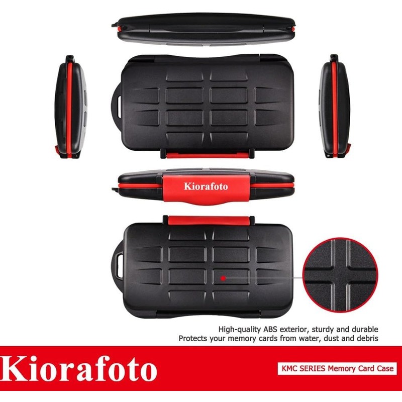 Kiorafoto 9 Slots Professional Water-Resistant Anti-Shock Holder Storage SD SDHC