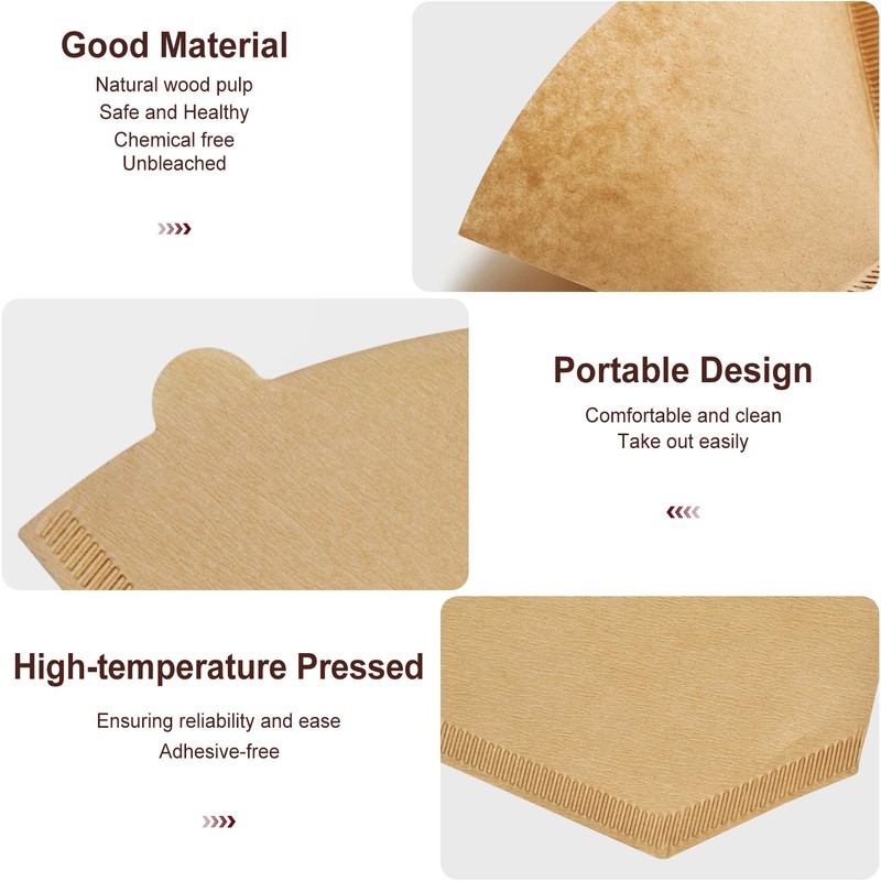 MUZTINTE #4 Cone Coffee Filters,100 Count (Pack of 1)，4 Coffee