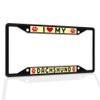 Fastasticdeals Metal Insert License Plate Frame I Love My Dachshund