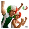 Pack 2 Pelucas Afro Tricolor | Ideal Para Carnaval Y