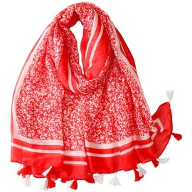 MAIRY Womens Scarf Lightweight Scarves Red Scarfs UK Fashion Bright Colour Warm Spring Shawls and Wraps for All Season Neck Scarf,180142