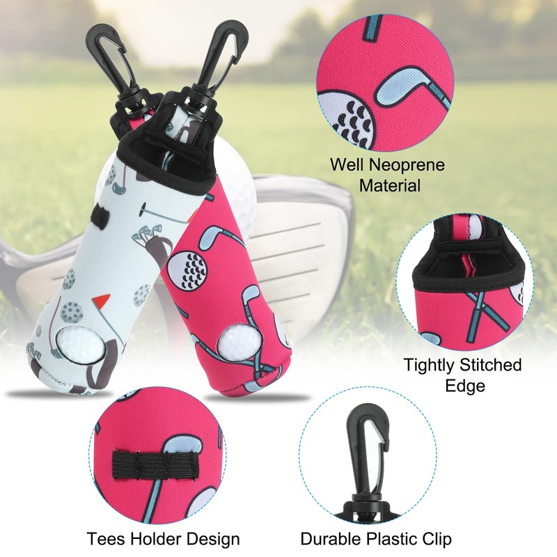 PATIKIL Golf Ball Carrying Bag Golf Tee Holder Pouch Portable