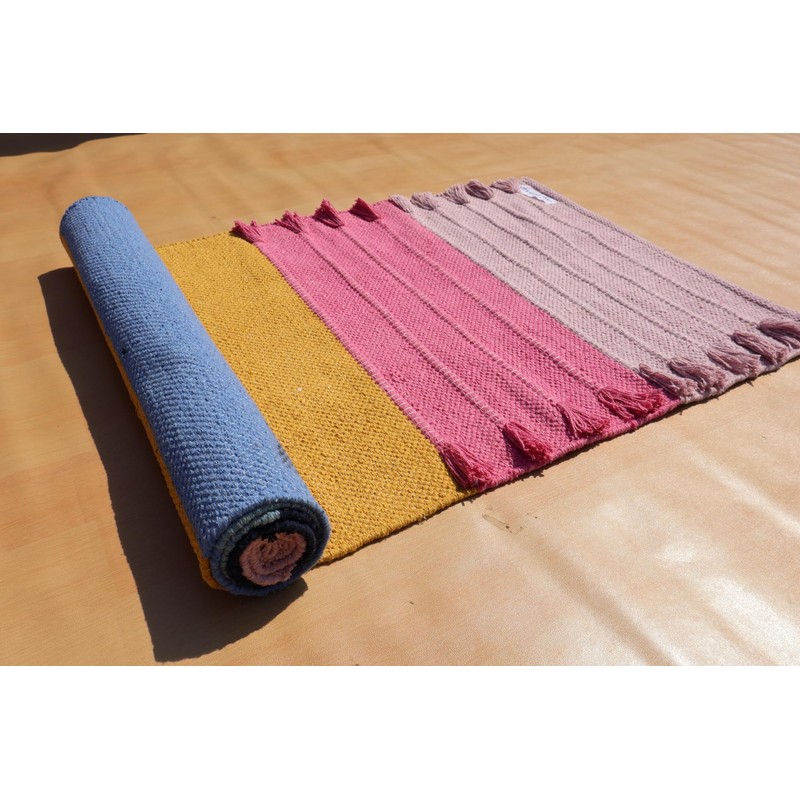 Jaipur Art & Rugs Cotton Yoga Rug - Eco-Friendly Hand-Woven