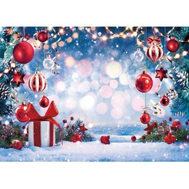 AIIKES 7x5FT Christmas Backdrop Christmas Snowflake Gift Backdrop Christmas Flash Point Party Decoration Photography Backdrop XY78