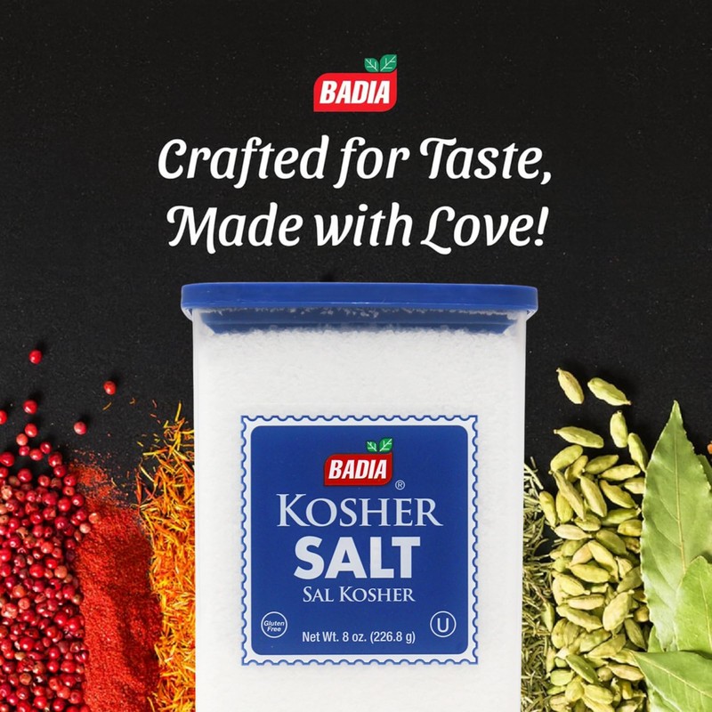 Badia Kosher Salt, 8 oz – Essential Kitchen Kosher Salt