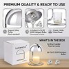 LUDENGJI Modern Candle Warmer Lamp Silver，Wide-Base Scented Candle Warmer with