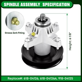 Mower Deck Rebuild Kit Fit for Cub Cadet RZT 50'' Zero Turn, Fit for Troy Bilt RZT50, Spindles 618-04125 918-04125, Blade 742-04053A 942-04053A, 134'' Belt 754-04044, Deck Wheel 734-04155