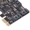 PCIe 3.0 X1 to 4 Port SATA3 Adapter Card Professional