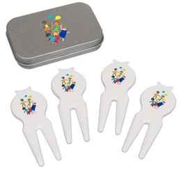 Azeeda 'Children Having Fun Together ' Golf Divot Tool/Repair Fork Gift Set (GO00065295)