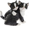 Lets Play Black and White Twin Cats Ornament