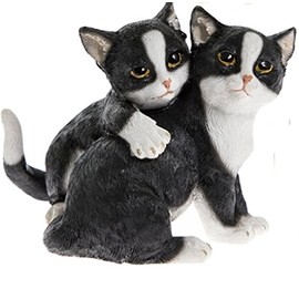 Lets Play Black and White Twin Cats Ornament