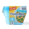 Glad GladWare Freezerware Food Storage Containers - Small Rectangle -