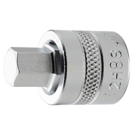TONE Short Hexagon Socket 2H-08S Insertion Angle 0.25 inch (6.35 mm) (1/4 inch), Double Side Width 0.3 inch (8 mm)