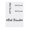 4 x 'Best Friends Text' Temporary Tattoos - Water Resistant,