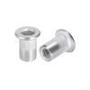sourcing map M6 Aluminium Alloy Rivet Nuts Flat Head Insert