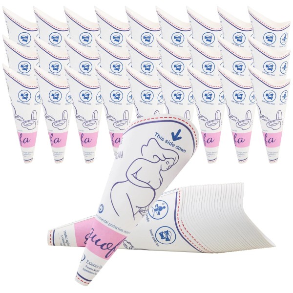 Guofa Disposable Female Urination Device, Portable Waterproof Paper Pee Funnel