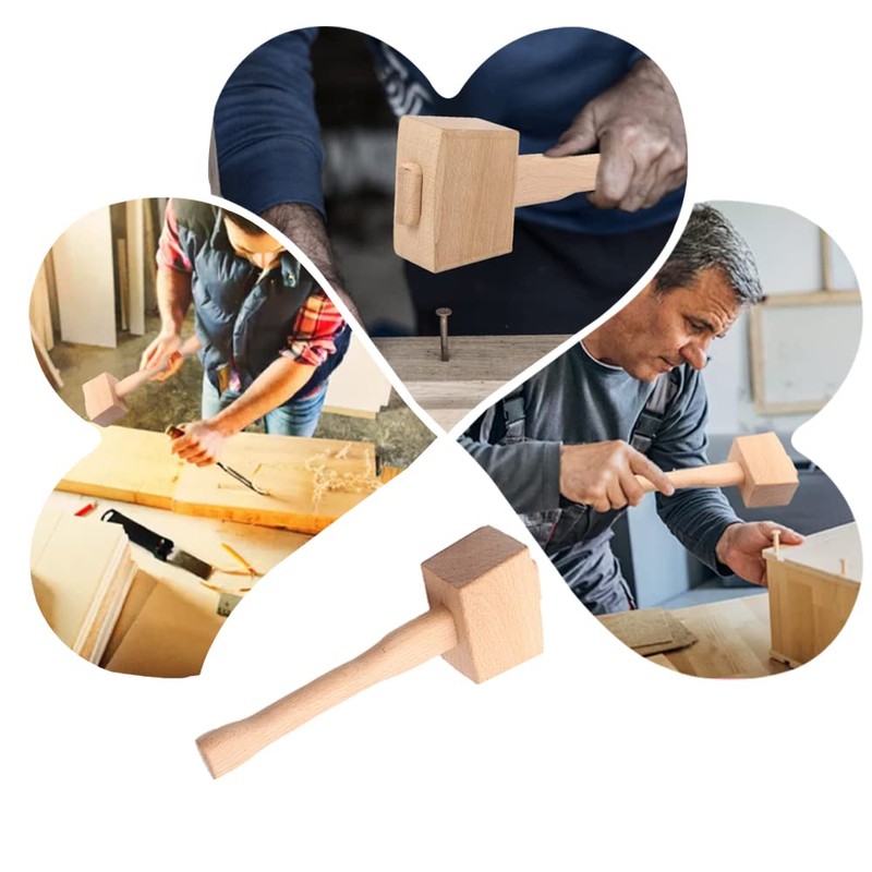 Wooden Mallet Multipurpose Ice Mallet Expert Beech Wood Mallet for