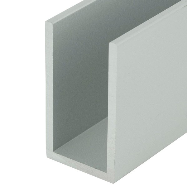 Outwater Satin Finish 7/8'' Inside Dimension Aluminum U-Channel 36'' Length