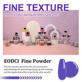 Nail Dip Powder Purple Blue Color, EODCI Dipping Powder French Nail Art Starter Manicure Salon DIY at Home, Odor-Free and Long-Lasting, No Needed Nail Lamp Curing, 1 Oz