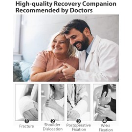 DouHeal Arm Sling, Upgraded Straps, Ultimate Comfort, Convenient Pocket, Arm Sling Shoulder Immobilizer for Shoulder Injury, Elbow Injury, Wrist Injury, Fractured Bones, Rotator Cuff Support (L)