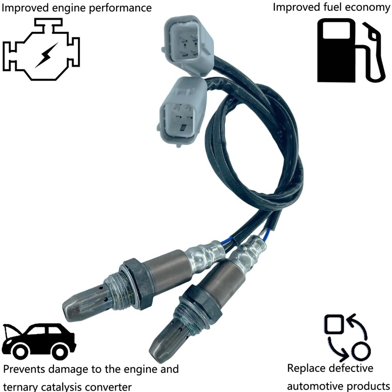 Ywim 2 Pairs Upper And Lower Oxygen Sensors Compatible with
