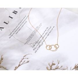 HOPE LOVE SHINE Miscarriage Memorial Necklace - Sympathy Jewelry for Twin Pregnancy Loss, Mom an Angels Keepsake, Interlocking Circles Necklace, Sorry for your loss, Bereavement Gift