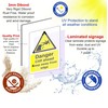 Danger cliff ahead keep away from edge sign - 3mm