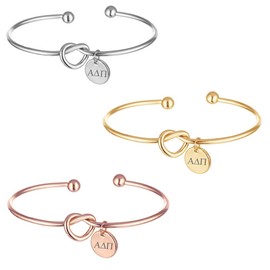Sorority Things Alpha Delta Pi Sorority Bracelet Love Knot Cuff Bangle