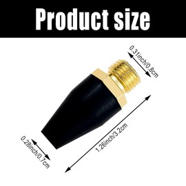 LIANXUE 20 Pcs Black Rubber Air Tool Tip Air Nozzle Replacement Blow Guns Rubber Tip Air Compressor Blower Nozzle Air Tool Parts Rubber+Metal