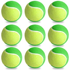 Stage1 Tennis Balls, Training Balls, 25% Reduced Pressure, Tennis Ball, Beginners, Tennis Training Balls, Children's Tennis Ball, Methodology Balls for Kids/Beginners/Pets, Green, Pack of 9