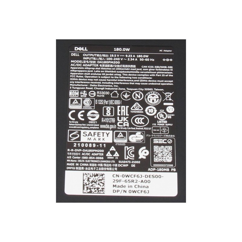 Dell 492-BCXC Original Power Supply 180 Watt Flat Design for
