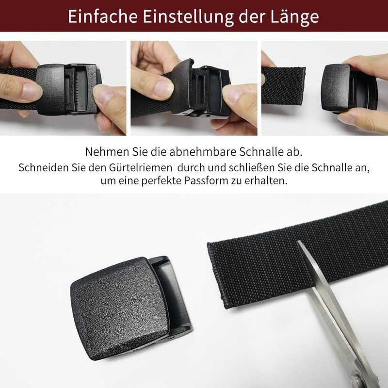 LionVII Mens Elastic Belt 130cm Stretch Belt with Plastic Buckle