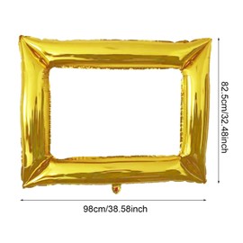 SKHAOVS 2 Pcs Inflatable Selfie Frame, Giant Photo Booth Photo Box Props Gold Inflatable Photo Frame Party Accessories for Wedding Birthday Christmas Party Decorations Supplies (2 Pcs)