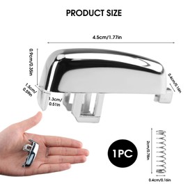 Handbrake Knob for Opel Handbrake Button Switch Replacement Car Handbrake Button with Spring Car Handbrake Switch Alloy Compatible with Vauxhall Opel Mokka 2012-2018 with Replacement Spring (Silver)