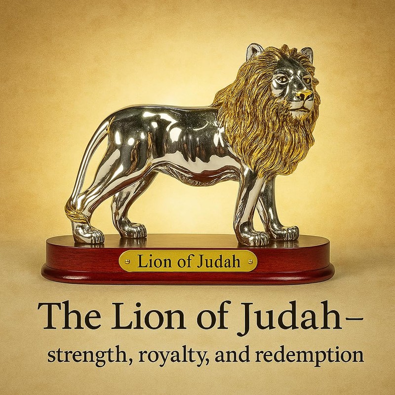 3 ARCHES USA Lion of Judah Statue - Metallic Gold