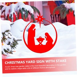 WHAMVOX Adorable Inserts for Xmas Decor Acrylic Garden Stake Solar Christmas Decorations Outdoor Decor for Yard