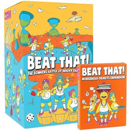 Gutter Games Beat That! Paquete combinado de expansión de objetos de juego y hogar [Juego de fiesta familiar para niños y adultos]