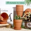 vensovo 4 Inch Terracotta Plant Pots with Saucer - 6