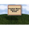 Freedom Wears Boots and Braids Patriotic 1 Double Sided 18x24