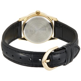 Casio LTP-V001GL-7BUDF Women's Watch Analogue Leather Black Quartz, Strap, Strap.