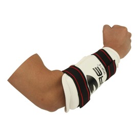 FIRE SPORTS Antebracera de Taekwondo Proteccion Taekwondo Artes Marciales Blanco (Mediano)