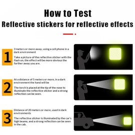 Pack of 4 Reflector Stickers, Highly Reflective Stickers, Waterproof, Abrasion-Resistant, Reflectors, Suitable for Bicycles, Motorcycles, Pushchairs (Orange)