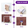 Thicker Dark Red Peel and Stick Backsplash Tiles-10 pcs of