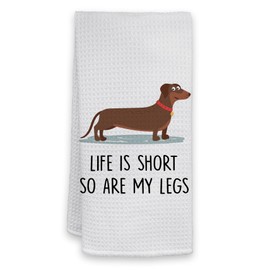 HIWX Dachshund Gifts, Dachshund Towel, Dog Kitchen Towels, Funny Dachshund Dog Decorative Kitchen Towels Hand Towel, Weiner Dog Lovers Gifts Hand Towels Tea Kitchen Towel for Bathroom Decor 16x24