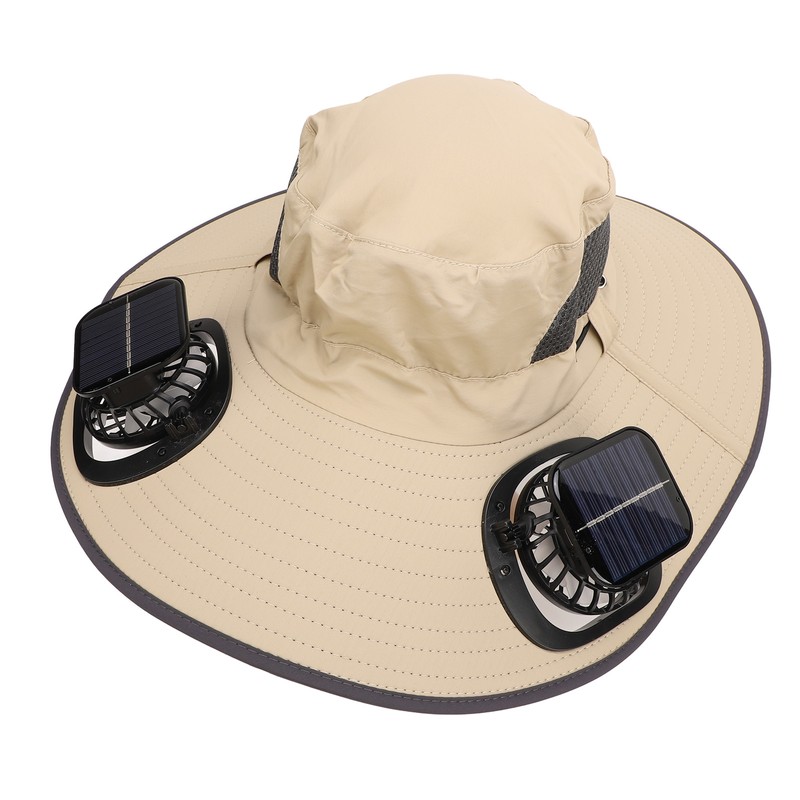 Detachable Sun Fan Hat 3 Speeds Adjustable UPF50 Breathable Wide