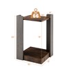 Giantex End Table, 2-Tier Side Table w/Open Storage Shelf, Square
