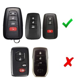iJDMTOY Carbon Fiber Finish Soft Silicone Key Fob Cover Compatible with 2017/2018-up Toyota Camry Prius Prime Mirai C-HR, etc w/Push Start Engine Feature (Black Twill Weave Pattern)